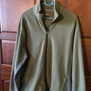EUC Eddie Bauer Green Men’s Full-Zip Fleece Jacket Size XL